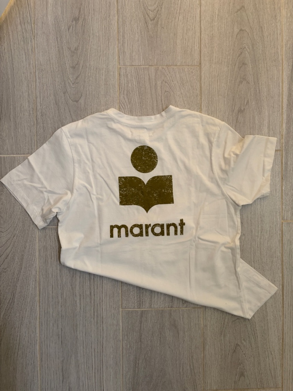 Marant Kids White Tee with Olive Logo